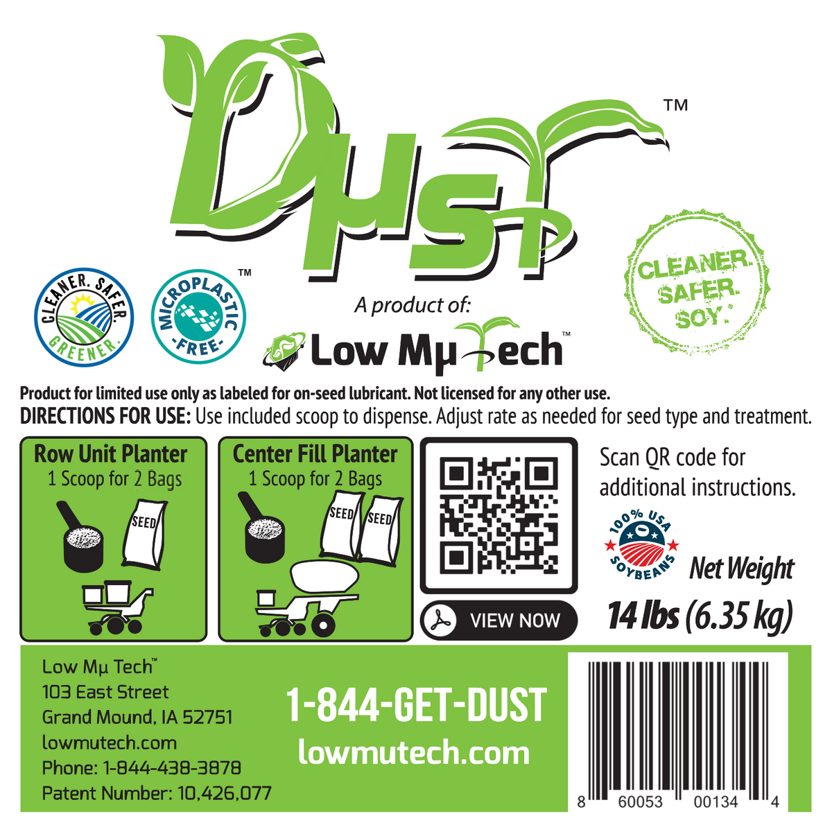 DUST™ (Bio-Complex Inclusion Carrier/Seed Lubricant) – AgriBio Systems