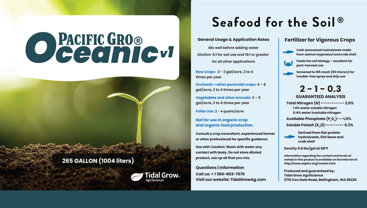 pacific green fertilizer plant Pacific Gro Ocean Hydrolysate