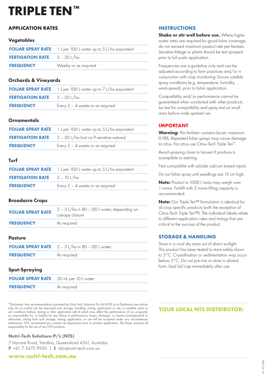 Triple Ten™ - Nutri-Tech Solutions® – AgriBio Systems