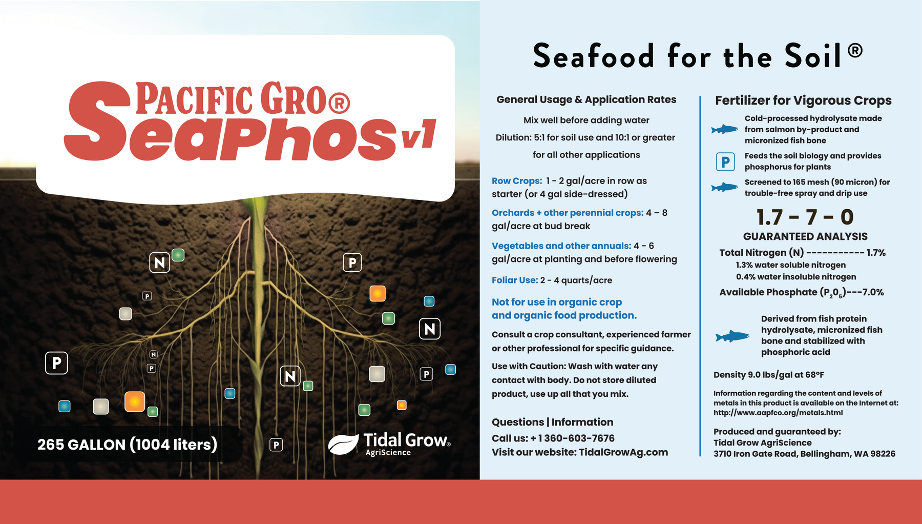 plant protein hydrolysate fertilizer Pacific Gro SeaPhos – AgriBio Systems