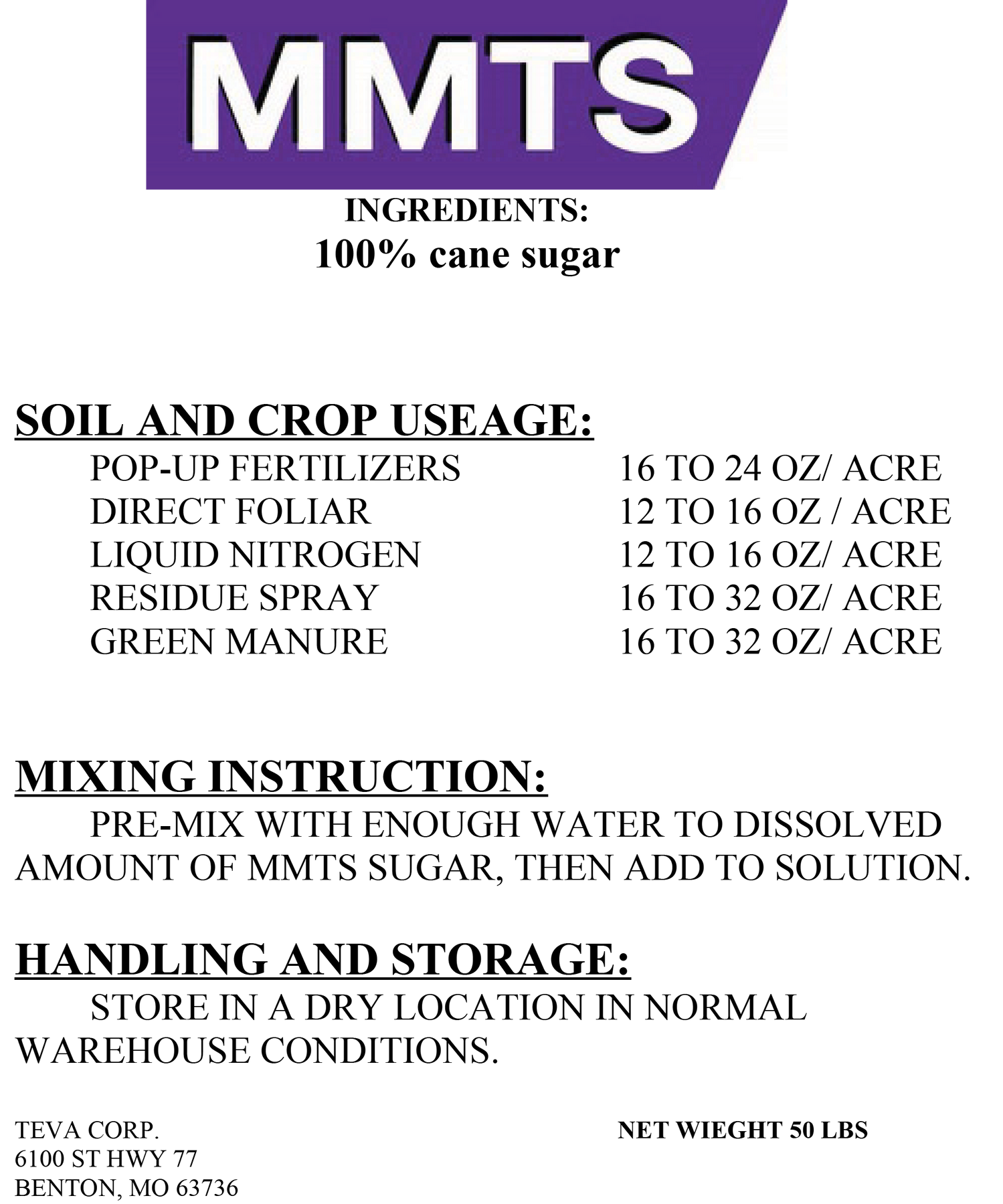 MMTS - TEVA – AgriBio Systems